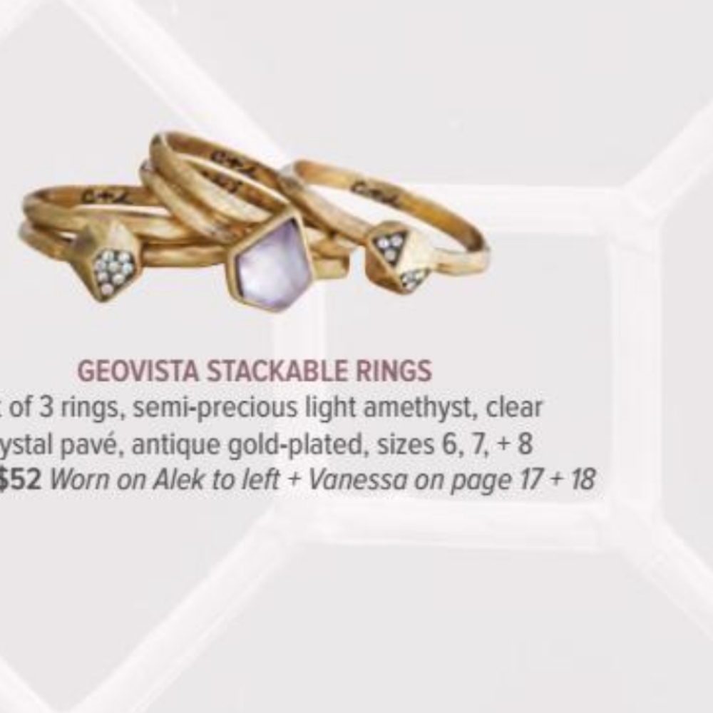 🚨FINAL PRICE c+i Geovista Stacking Rings - Picture 2 of 4